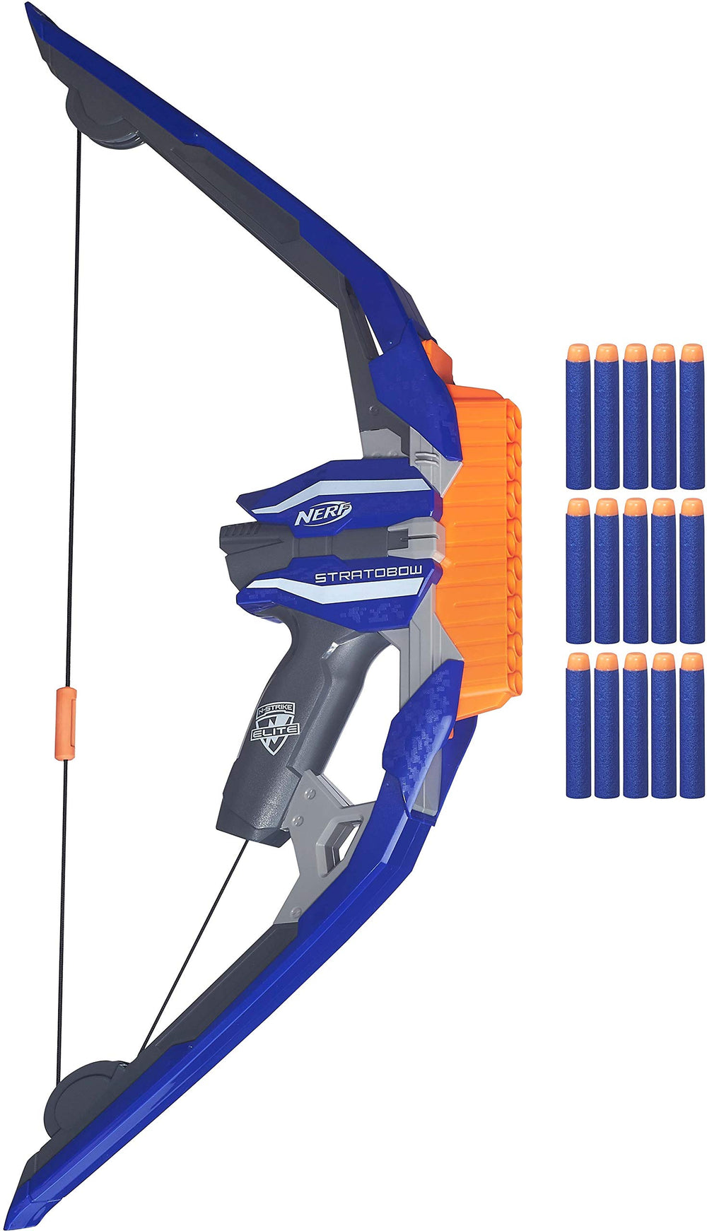 NERF N-Strike StratoBow bow front view ready for backyard battles