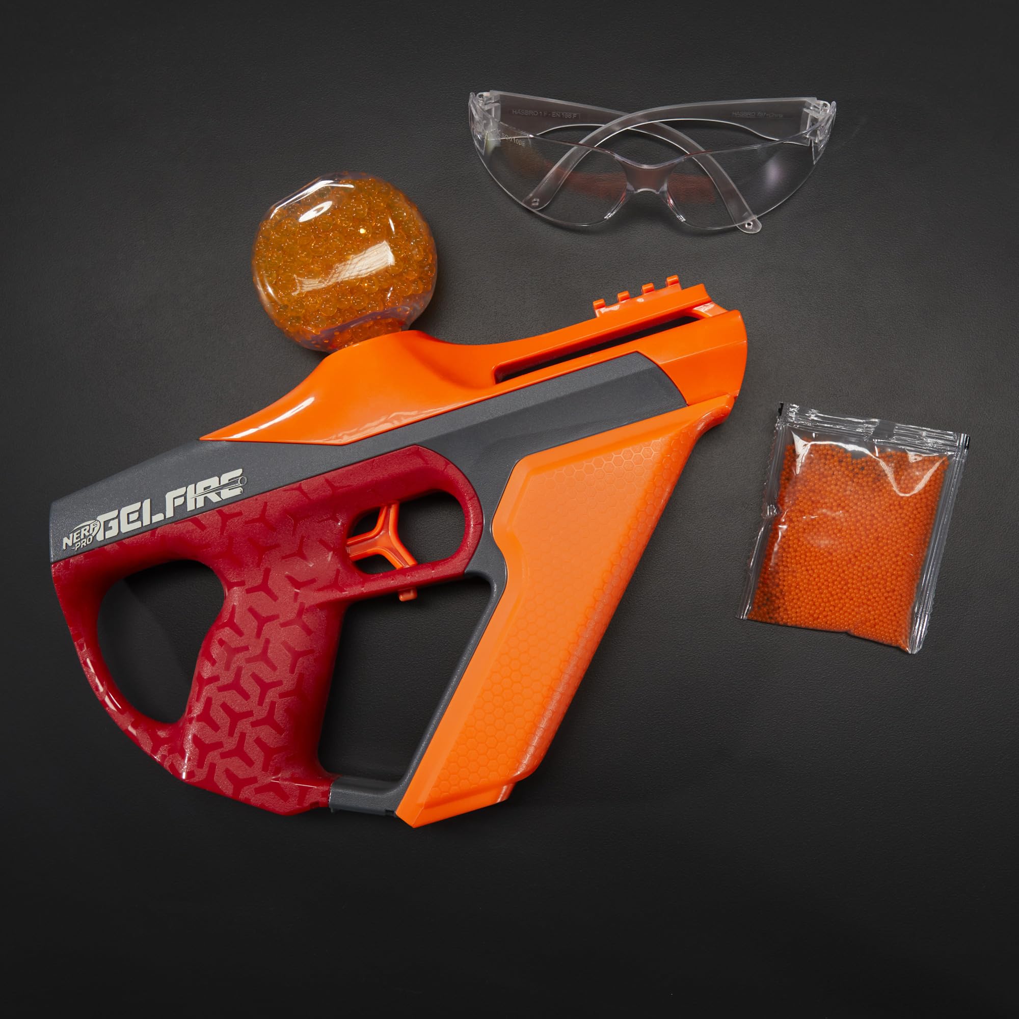 Nerf Pro Gelfire 400 round hopper ready for continuous firing