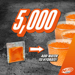 5000 dehydrated rounds for Nerf Pro GelFire ensure ample ammo
