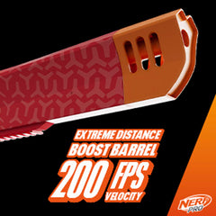 Extendable buttstock improves aiming control on the Nerf Pro GelFire Ghost