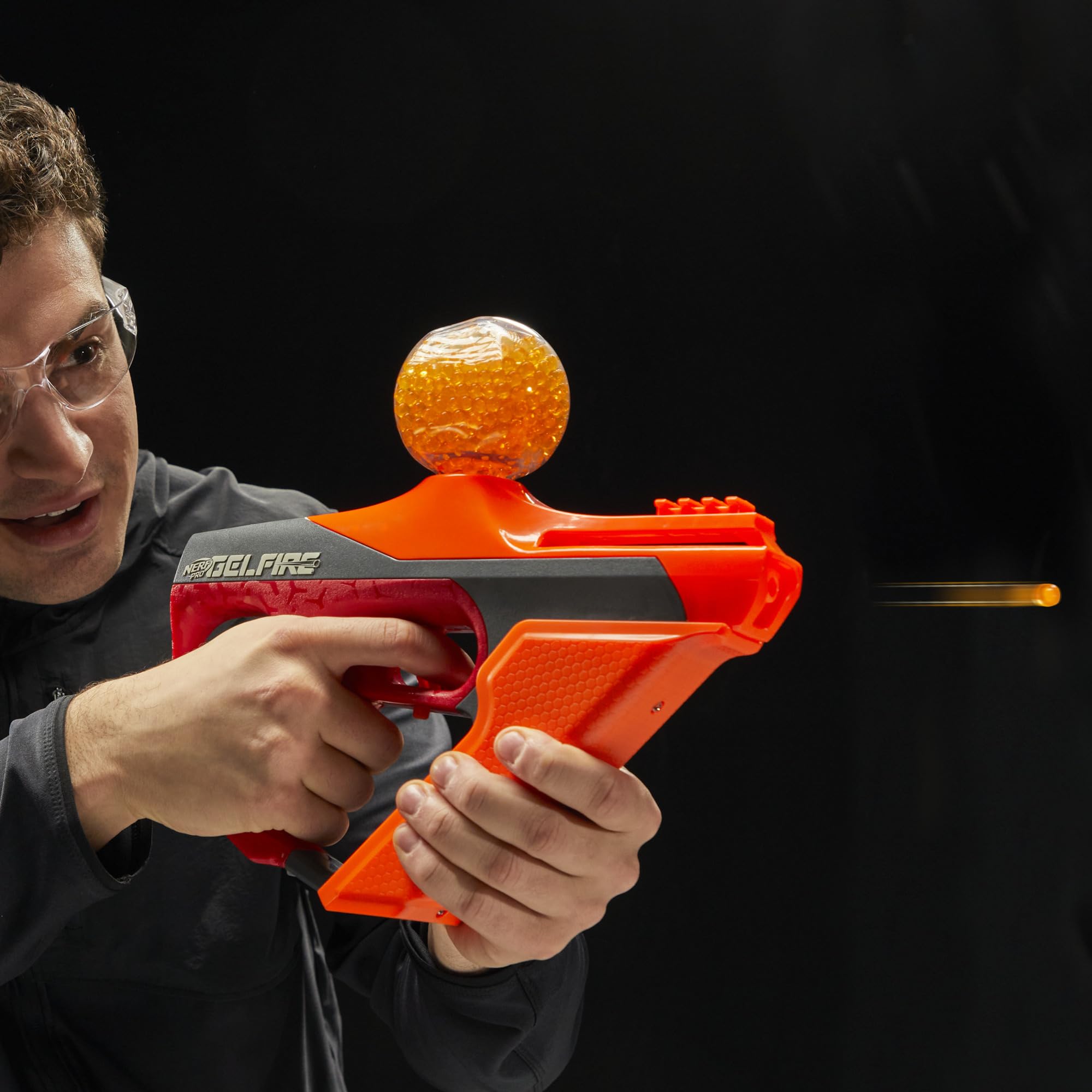 Nerf Pro Gelfire external hopper shown for extended battles