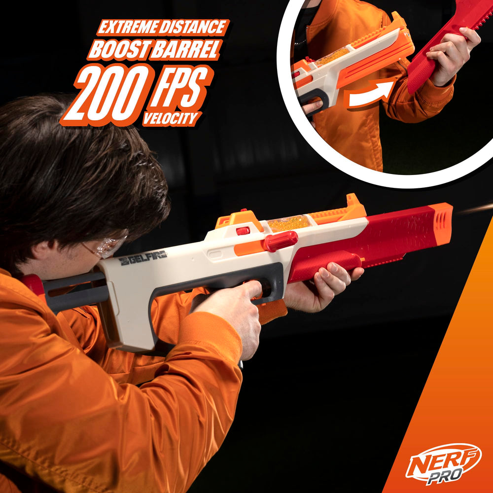 Hydrated Nerf Pro GelFire rounds ready to fire with quick bursts