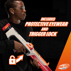 Protective eyewear included with Nerf Pro GelFire Ghost set for safety