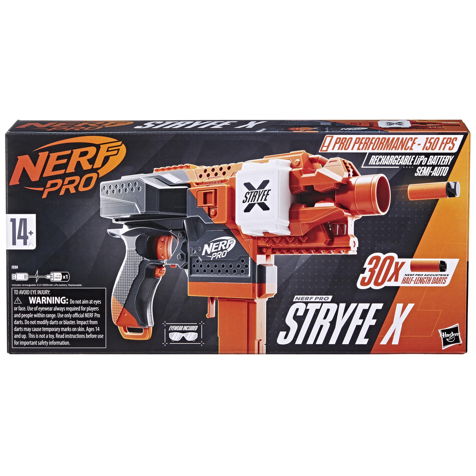 Nerf Pro Stryfe X AccuStrike half-length darts for stable flight