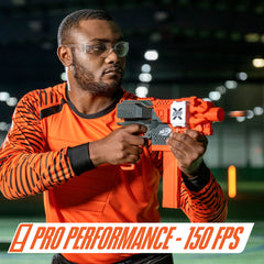 Nerf Pro Stryfe X removable LiPo battery powers fast blasting sessions