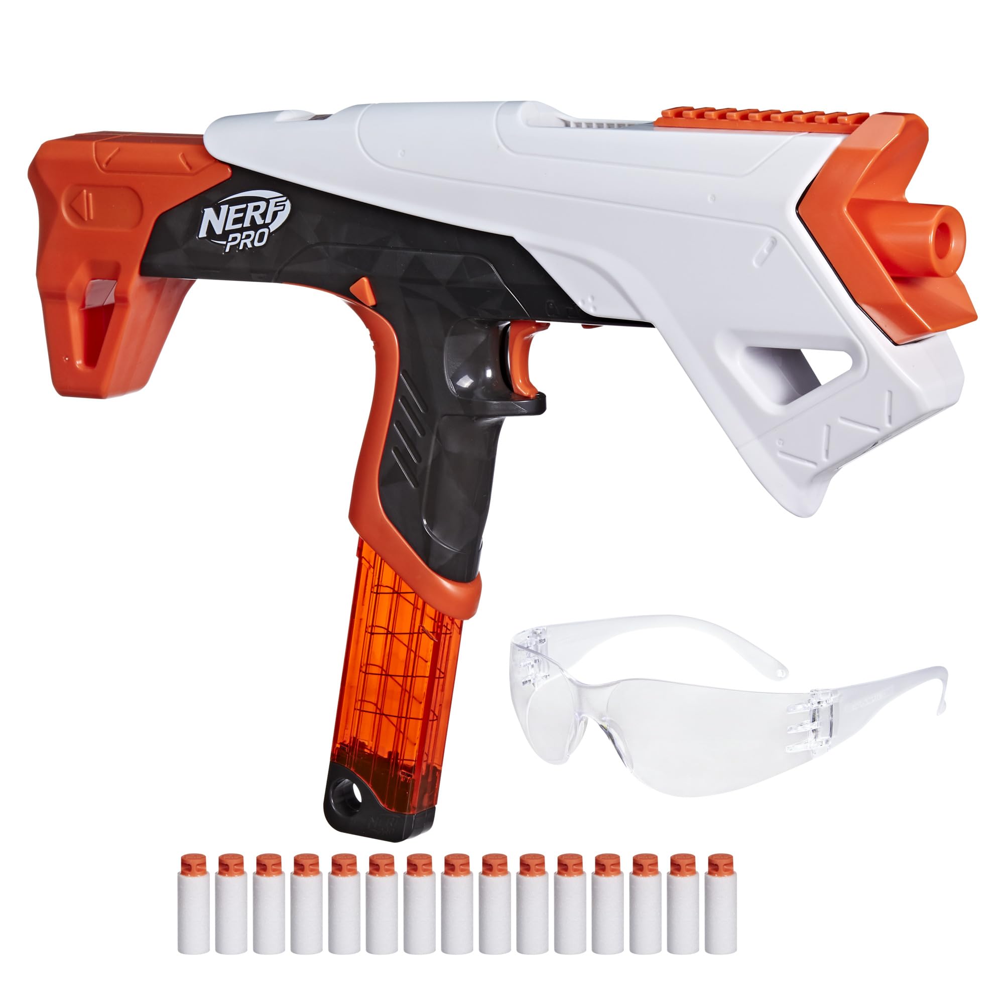 Nerf Pro Torrent half-length blaster ready for fast, precise competitive play.