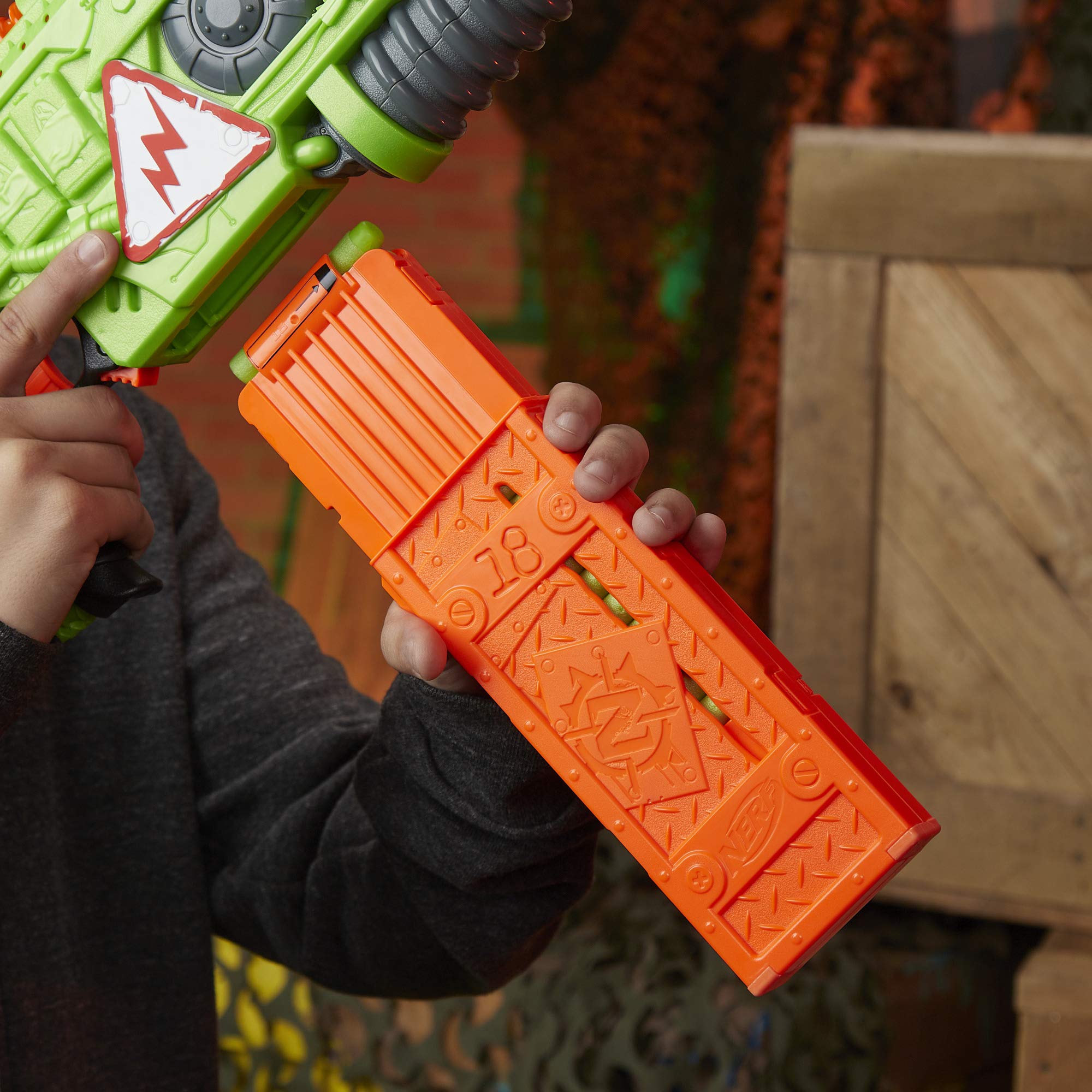 Nerf Revoltinator including 18 darts and quick reload clip for rapid-fire play