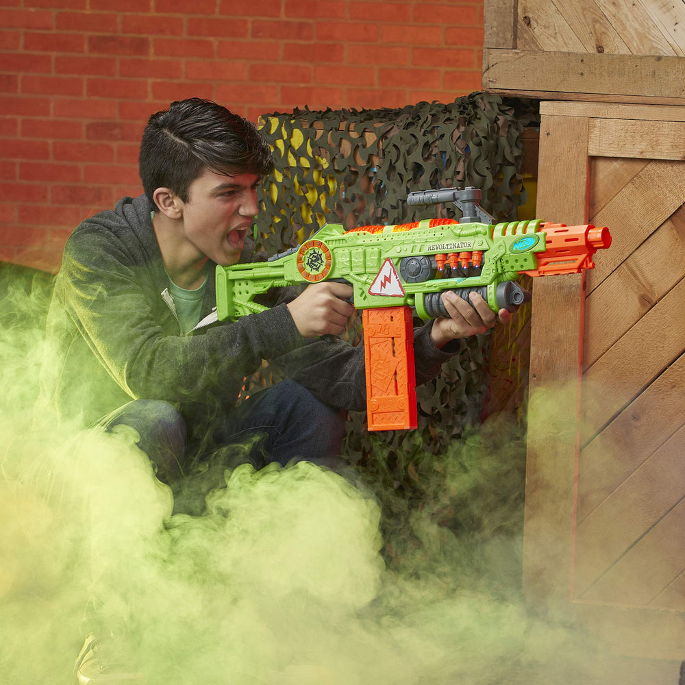 Nerf Revoltinator with rails attached ready for customization