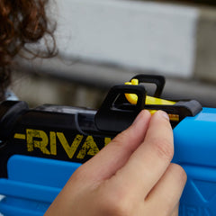 Nerf Rival Accu-Rounds 12-pack emphasizes flight consistency.