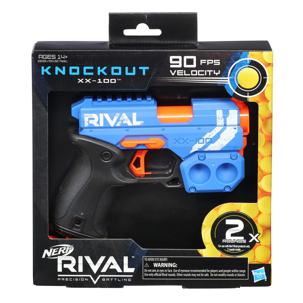 Nerf Rival Knockout XX-100 90 FPS velocity for precise Nerf Rival play.