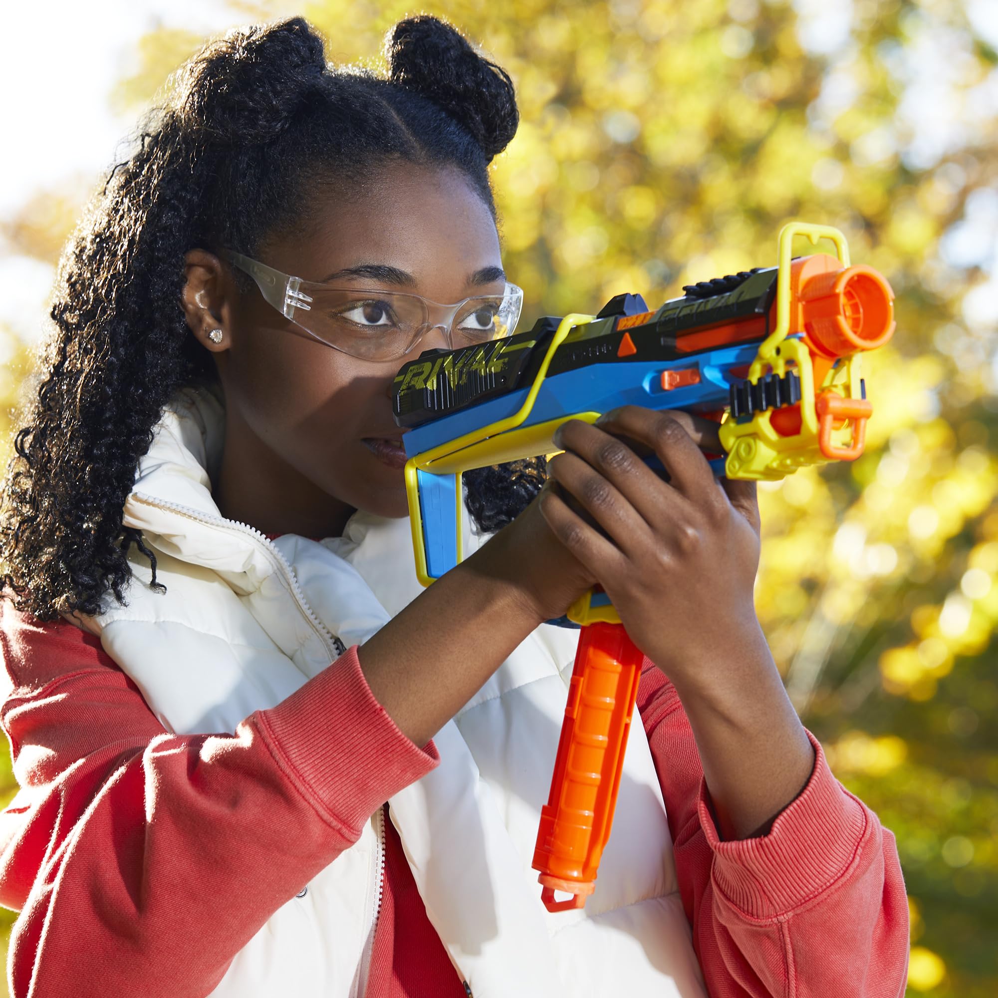 Nerf Rival Mirage XXIV-800 trigger lock feature for safe play
