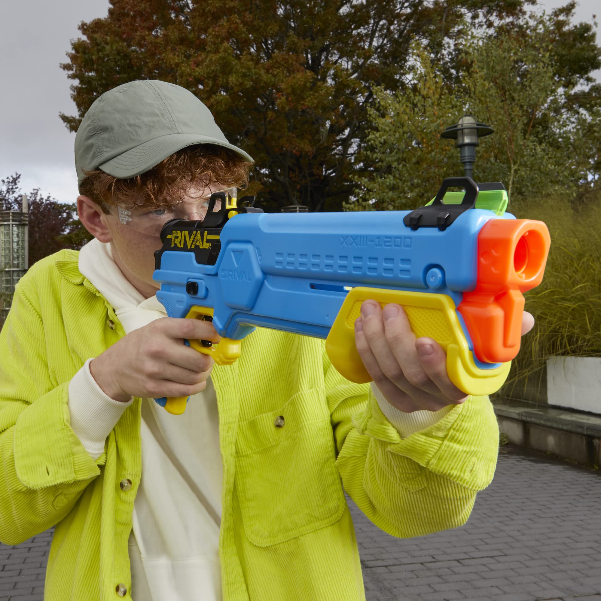 Adjustable rear sight enables customizable aiming height.