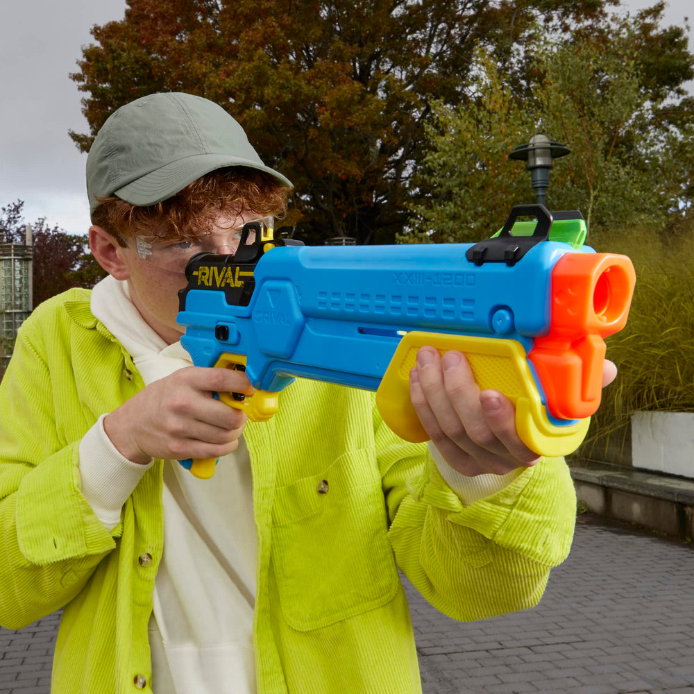 Adjustable rear sight enables customizable aiming height.
