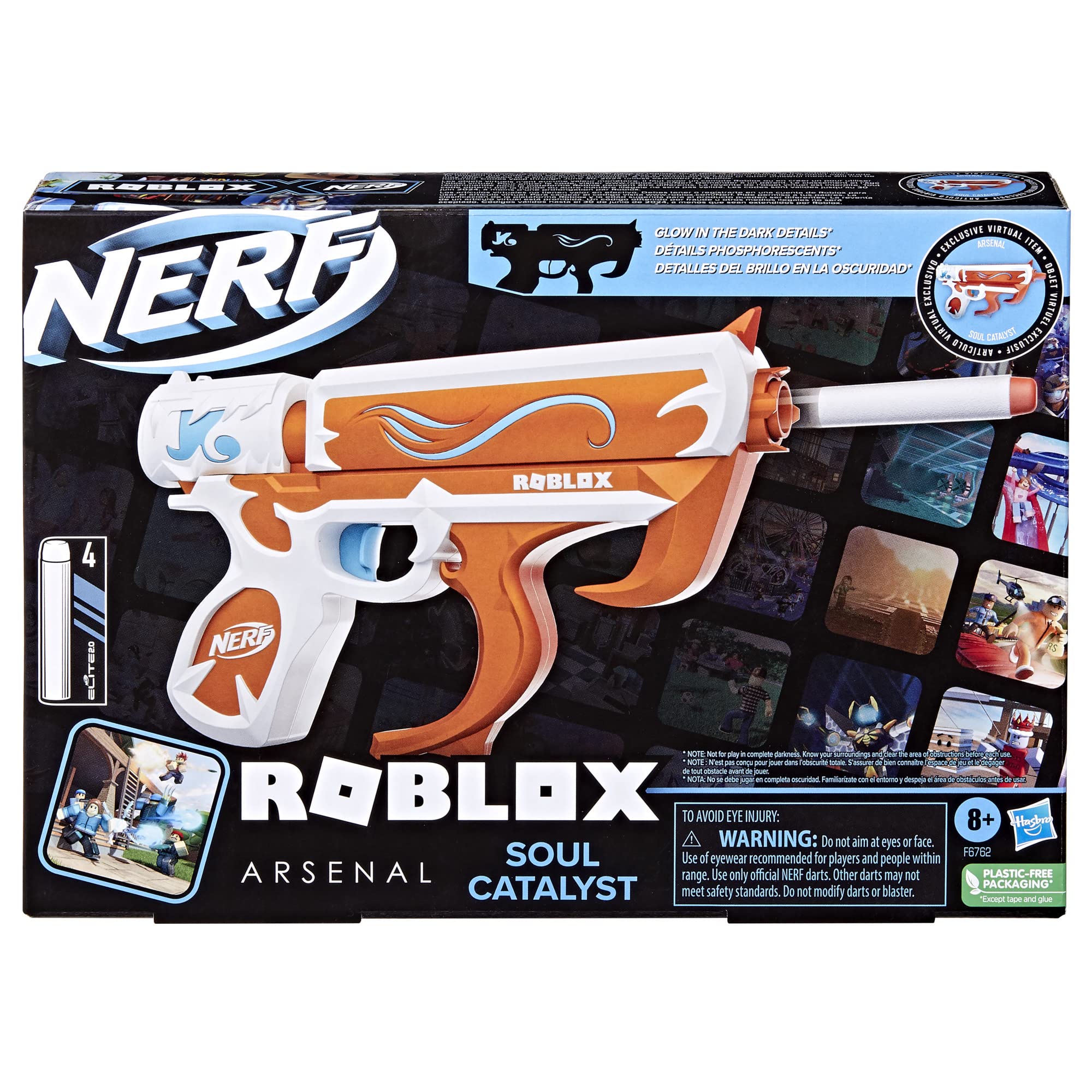 NERF Roblox Arsenal Soul Catalyst demonstrates front-loading design for quick reloads