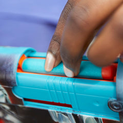 Nerf Elite darts in flight illustrate safe foam play