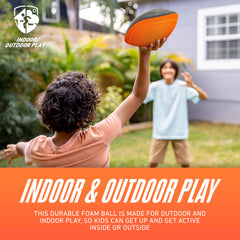 NERF Turbo Jr. indoor-outdoor foam football, durable for indoor and backyard games