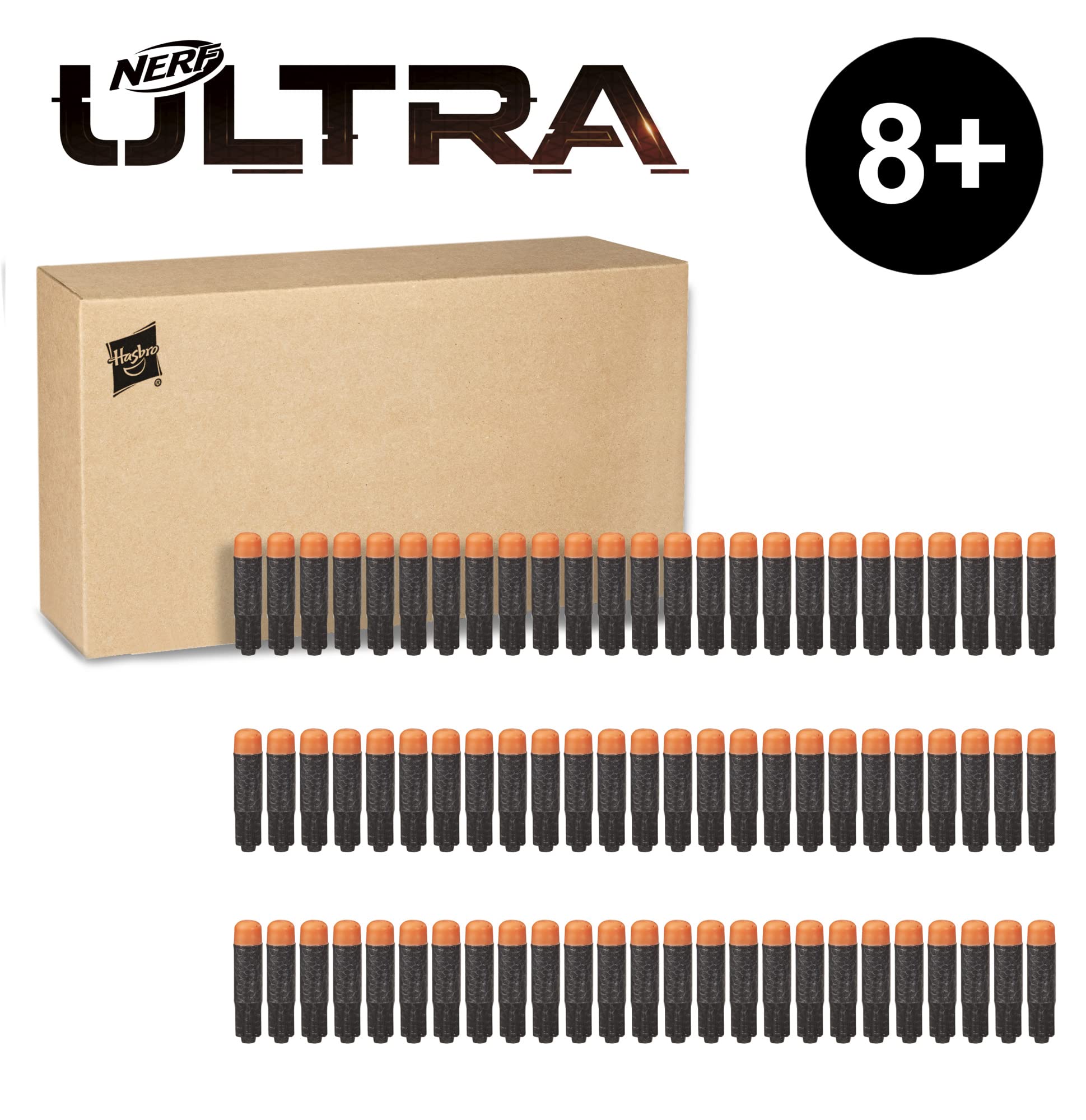 Nerf Ultra darts featuring Aerofin technology to improve flight and accuracy.