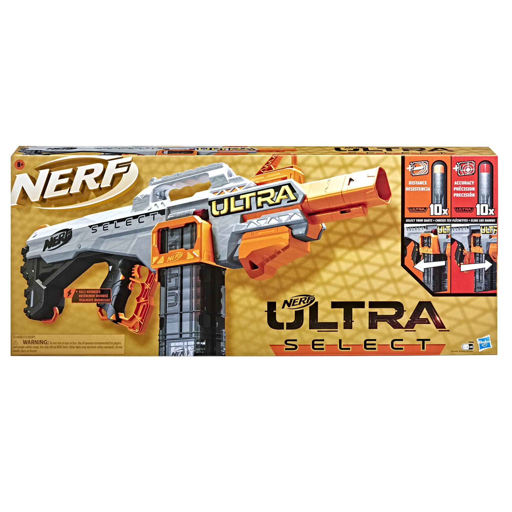 Nerf Ultra distance darts ready for long-range shots and thrills.