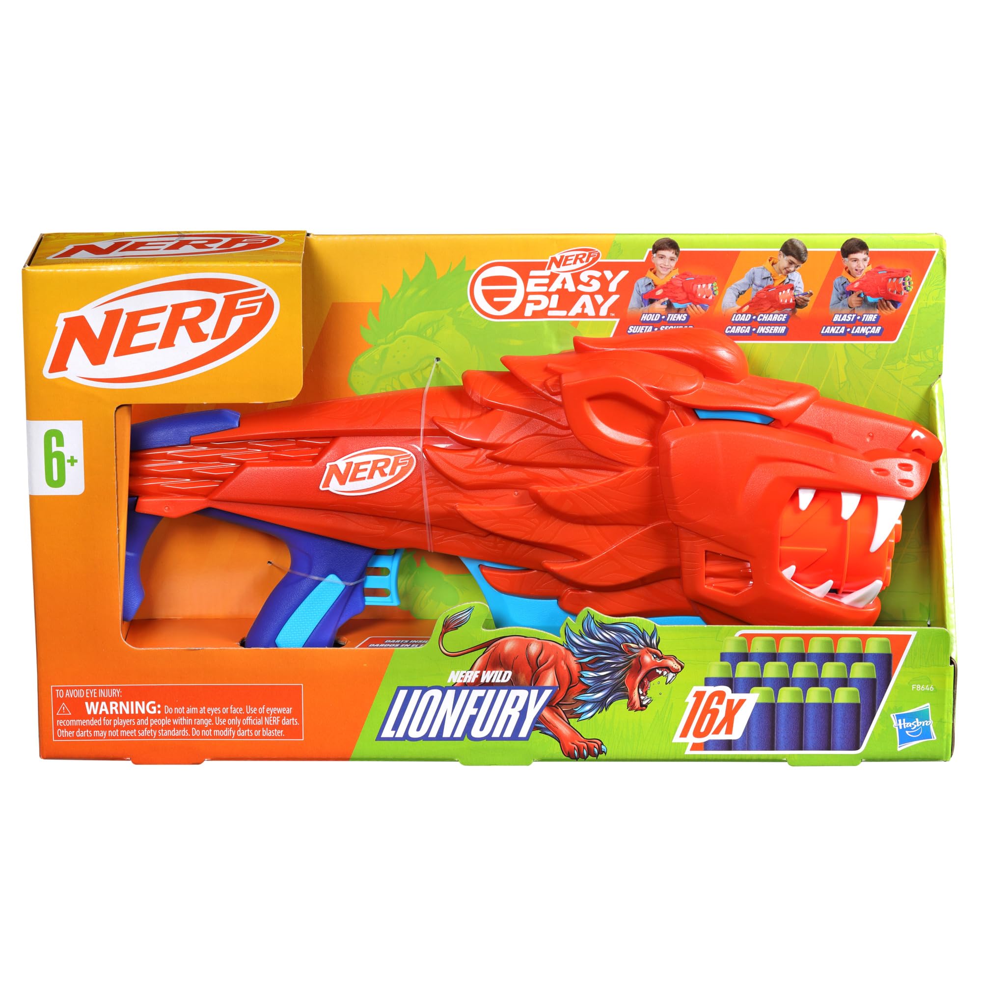 Nerf Wild Lionfury loading view highlights simple front loading darts
