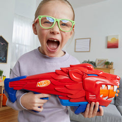 Nerf Wild Lionfury in hand action for portable backyard battles
