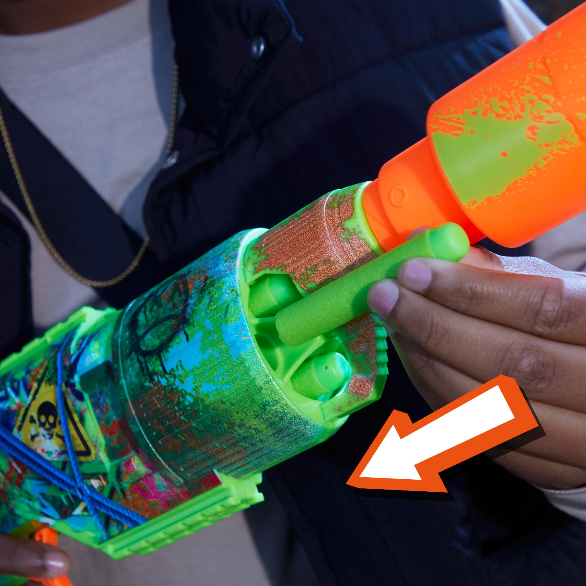 Nerf Zombie Driller backyard fun for kids eight and up.