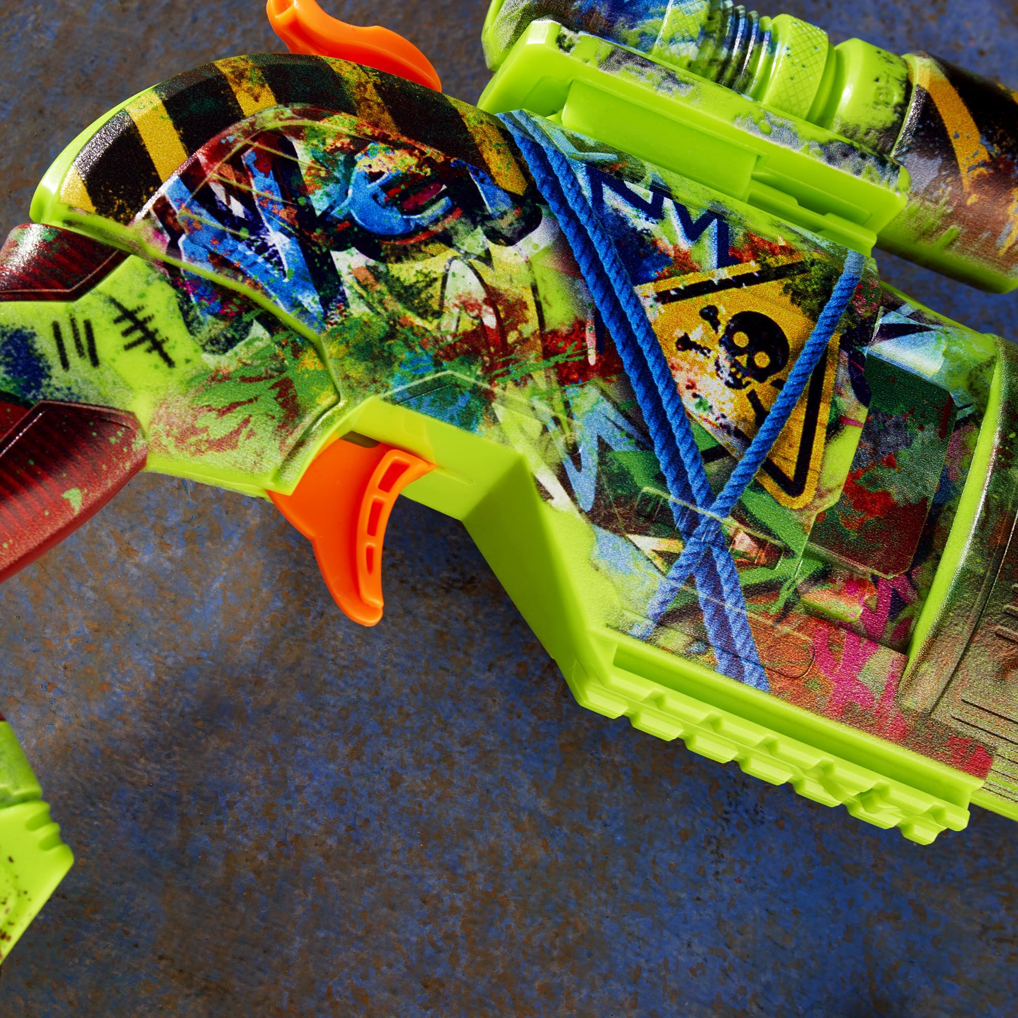 Nerf Zombie Driller outdoor battle-ready design for backyard fun.