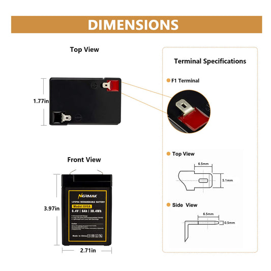 NERMAK two-pack with built-in BMS protection ensures safe charging and long-lasting performance.
