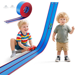 NESTALK 15 ft flexible race track laid indoors for fast family play.
