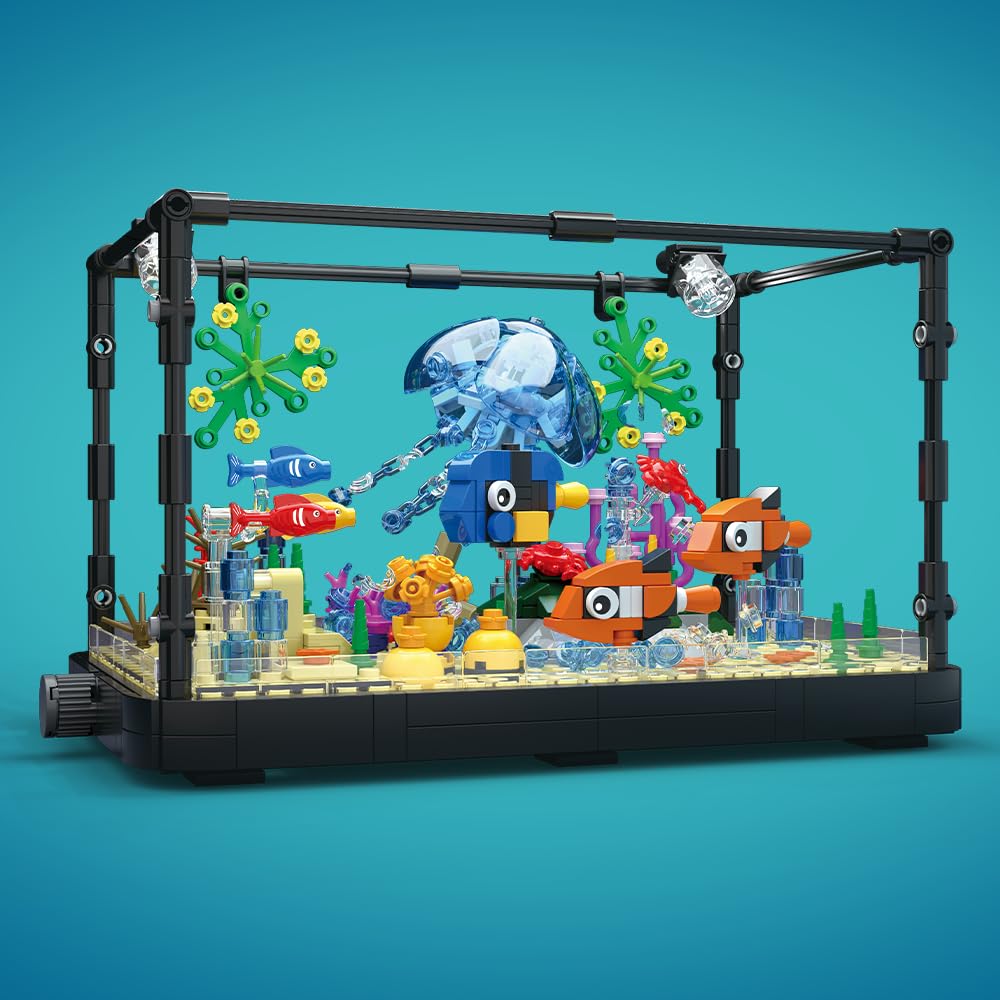 NETEHU aquarium marine life jellyfish scene for imaginative storytelling and display