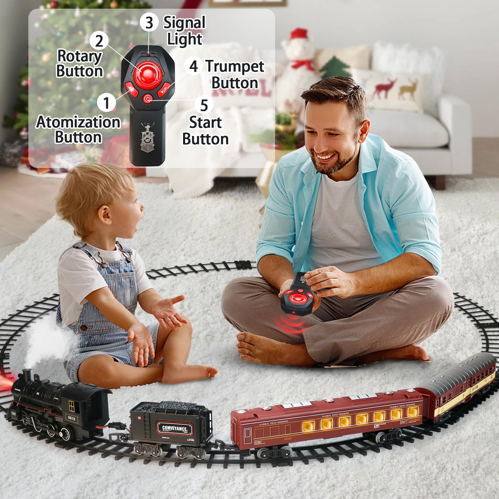 NEUBSAW remote control with 8 commands for versatile train control