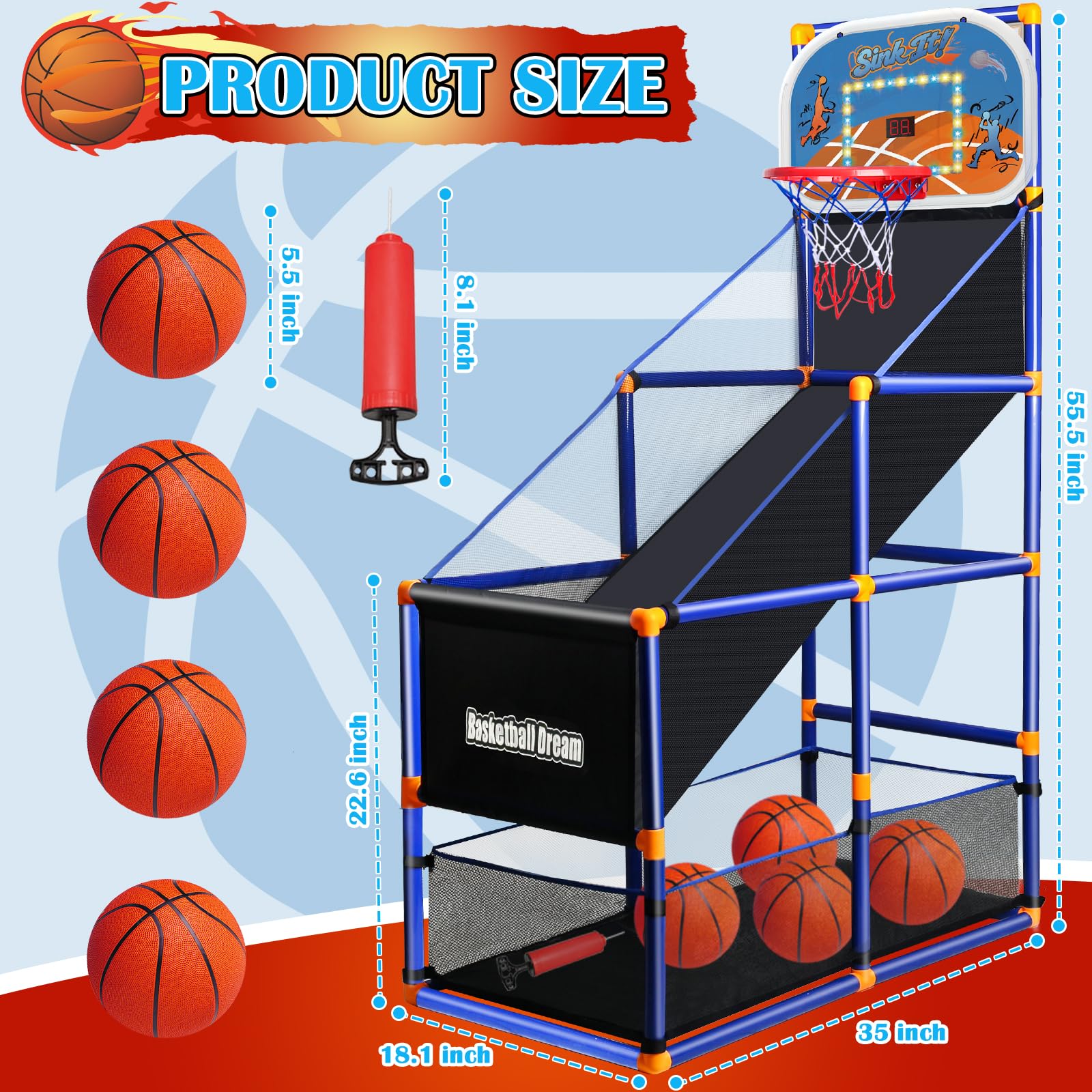 NEUBSAW four basketballs provide varied bounce and extended play sessions.