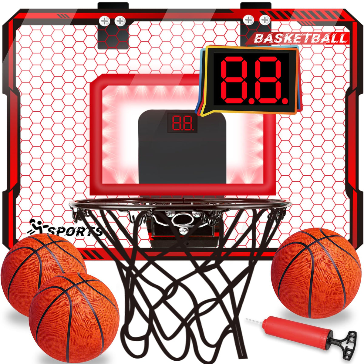 NEUBSAW LED-lit hoop in action for indoor play