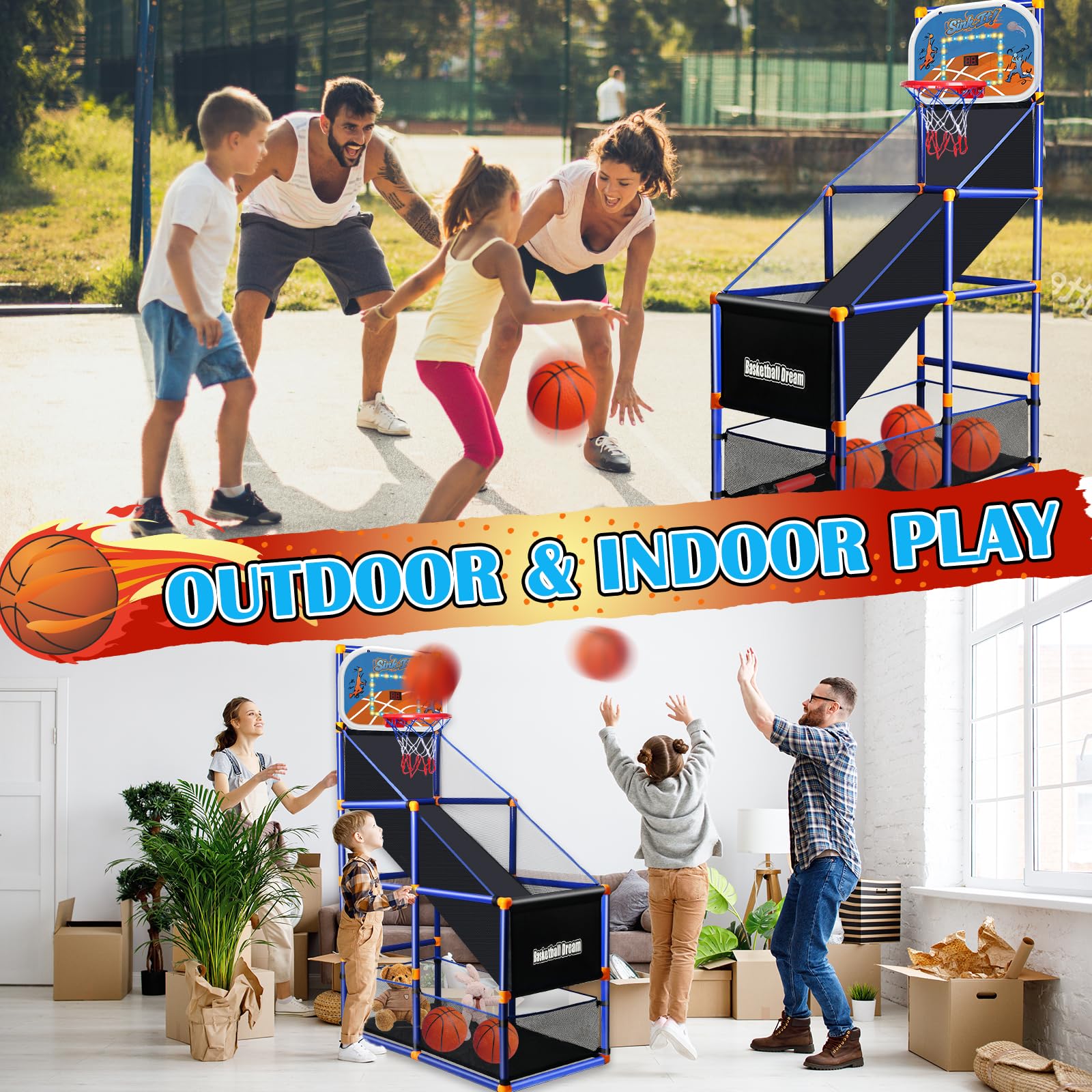 NEUBSAW basketball hoop net ready for quick shots and reliable rebound action.