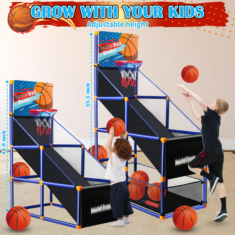 NEUBSAW pump and storage mesh keeps toys organized after play.