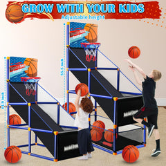 NEUBSAW pump and storage mesh keeps toys organized after play.