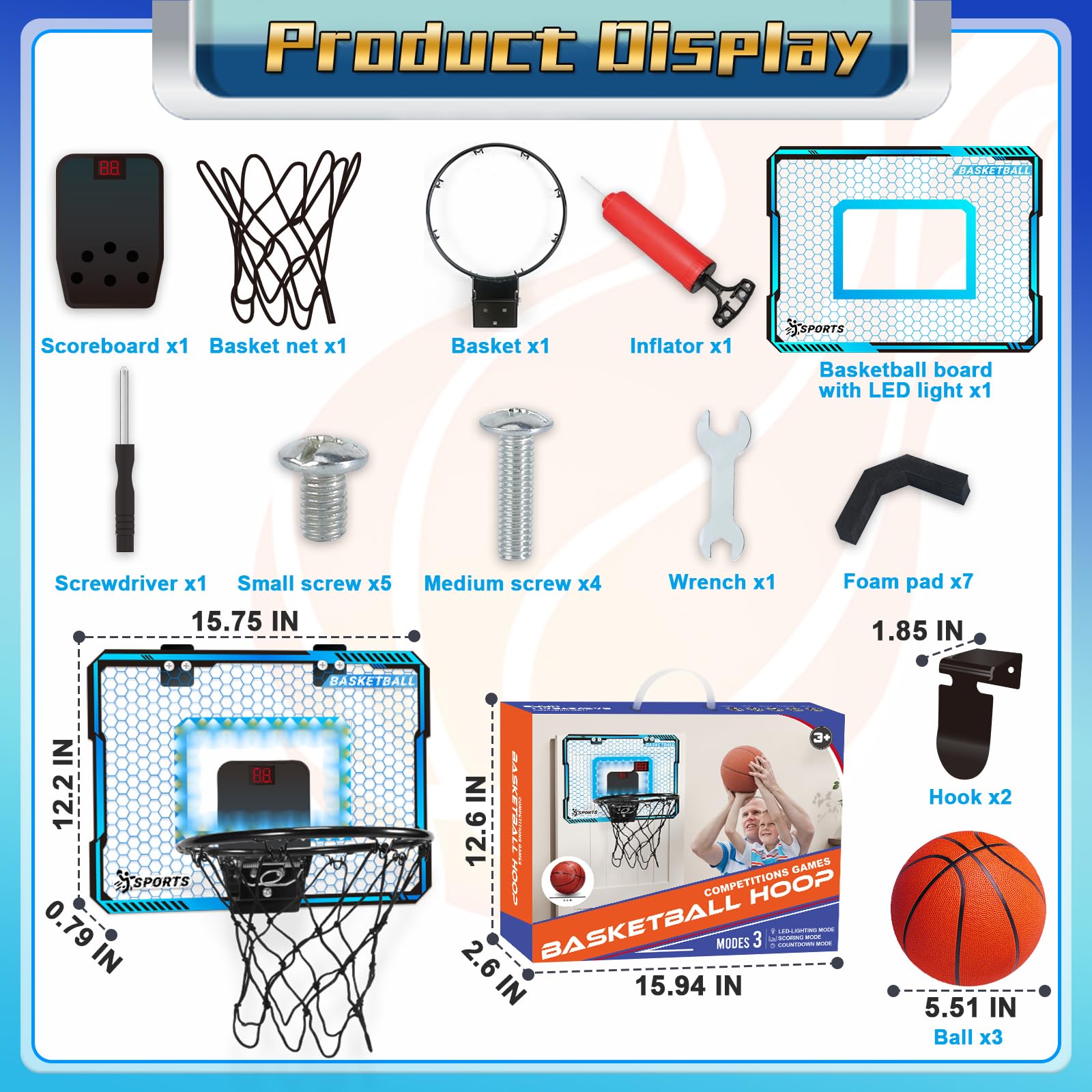 Kids' bedroom basketball play setup for family fun and activity.