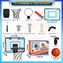 Kids' bedroom basketball play setup for family fun and activity.