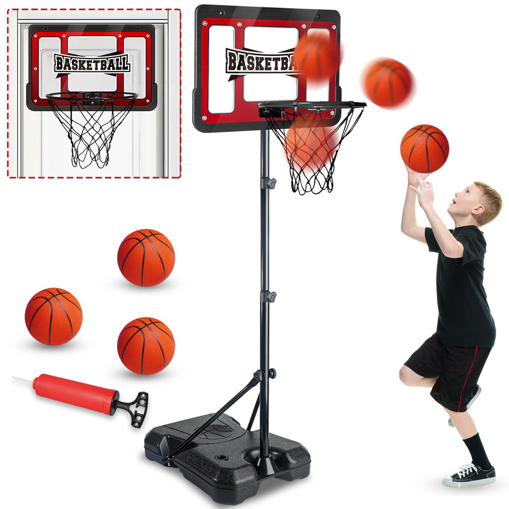 NEUBSAW kids indoor basketball hoop on a stand for indoor fun and easy setup.