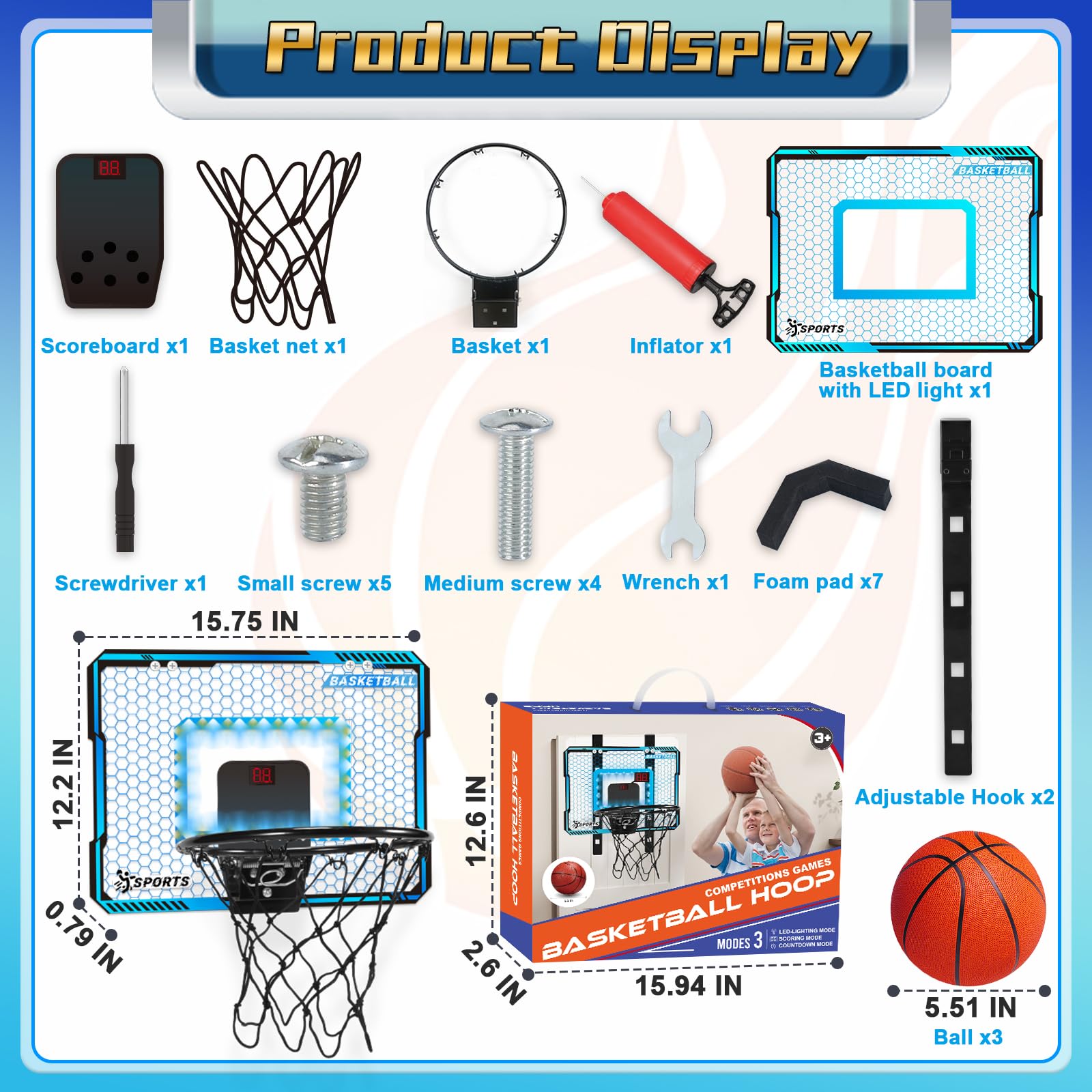 NEUBSAW electronic scoreboard with silent mode for flexible play spaces.