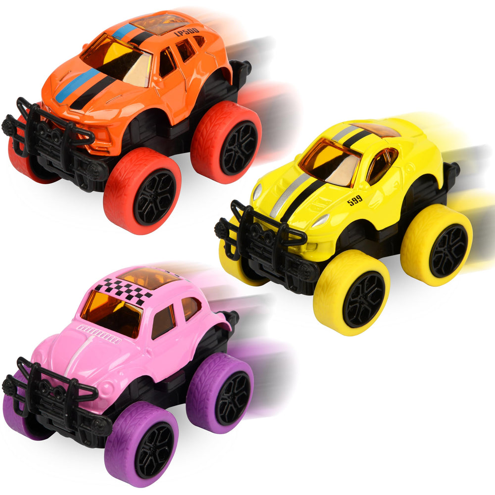 Neureyte colorful monster trucks in a collection for kids to mix and match