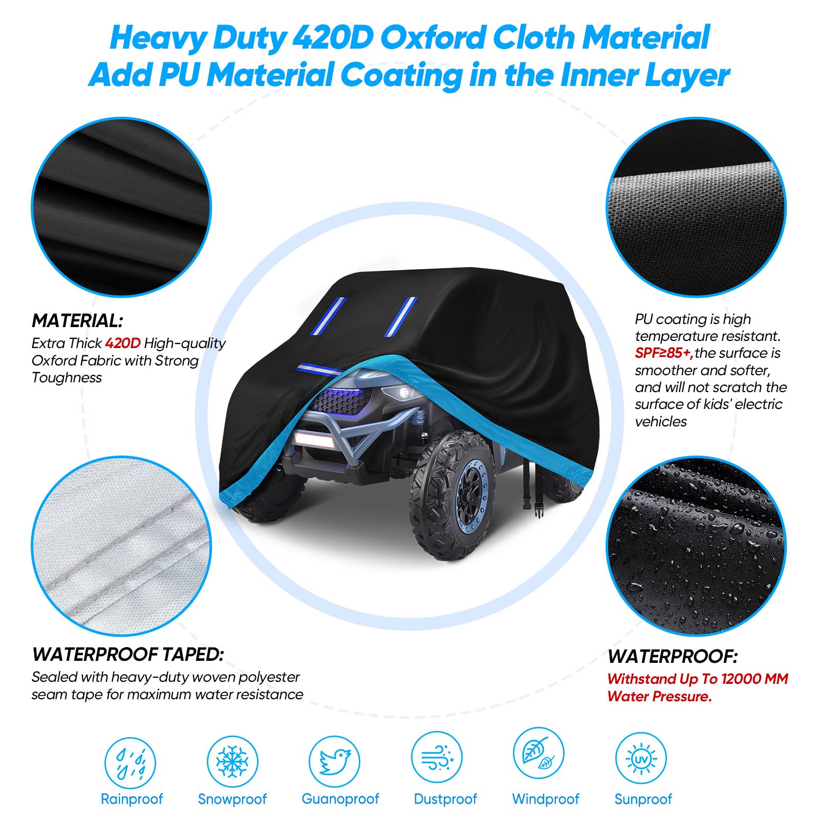 Neverland cover with reflective strips improves visibility at night