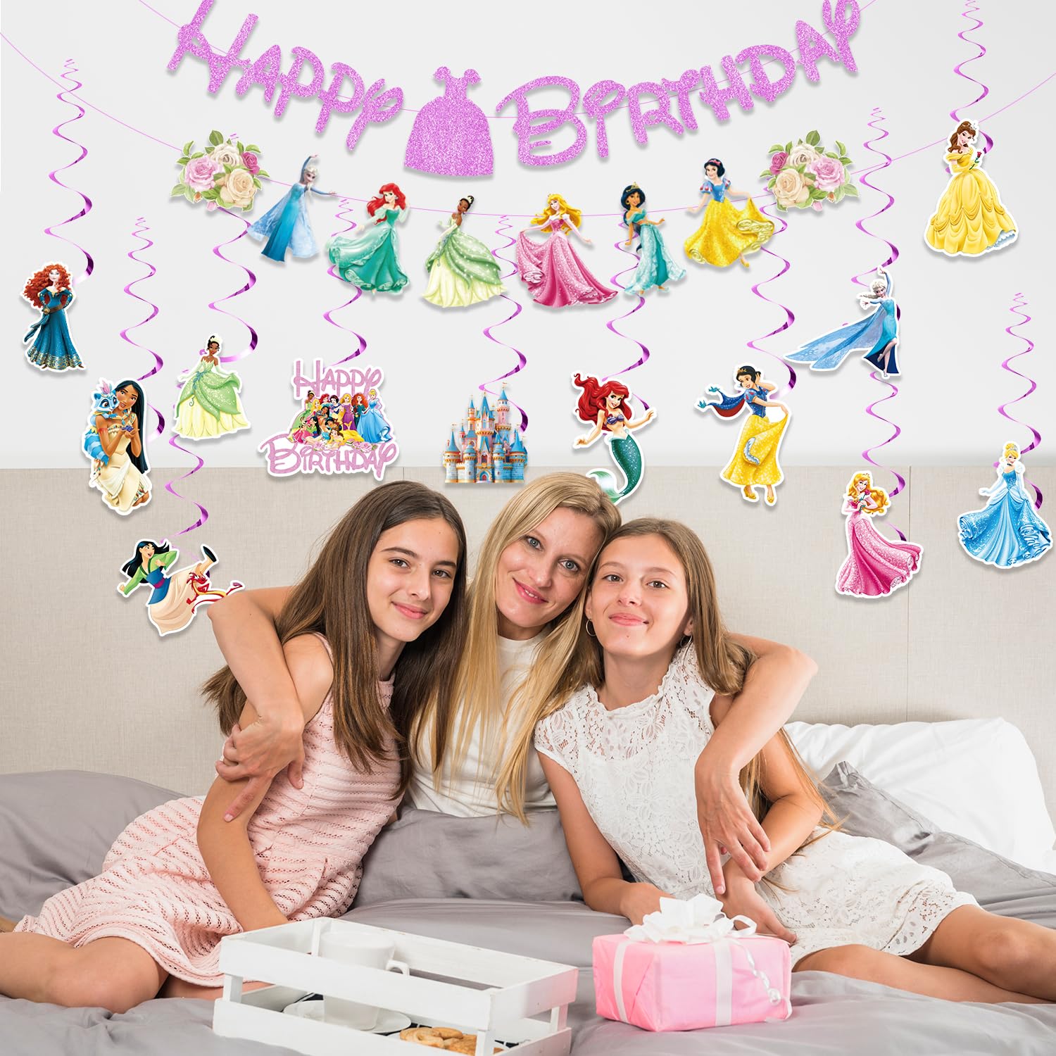 NEW BARLEY princess banner creates a magical birthday backdrop.