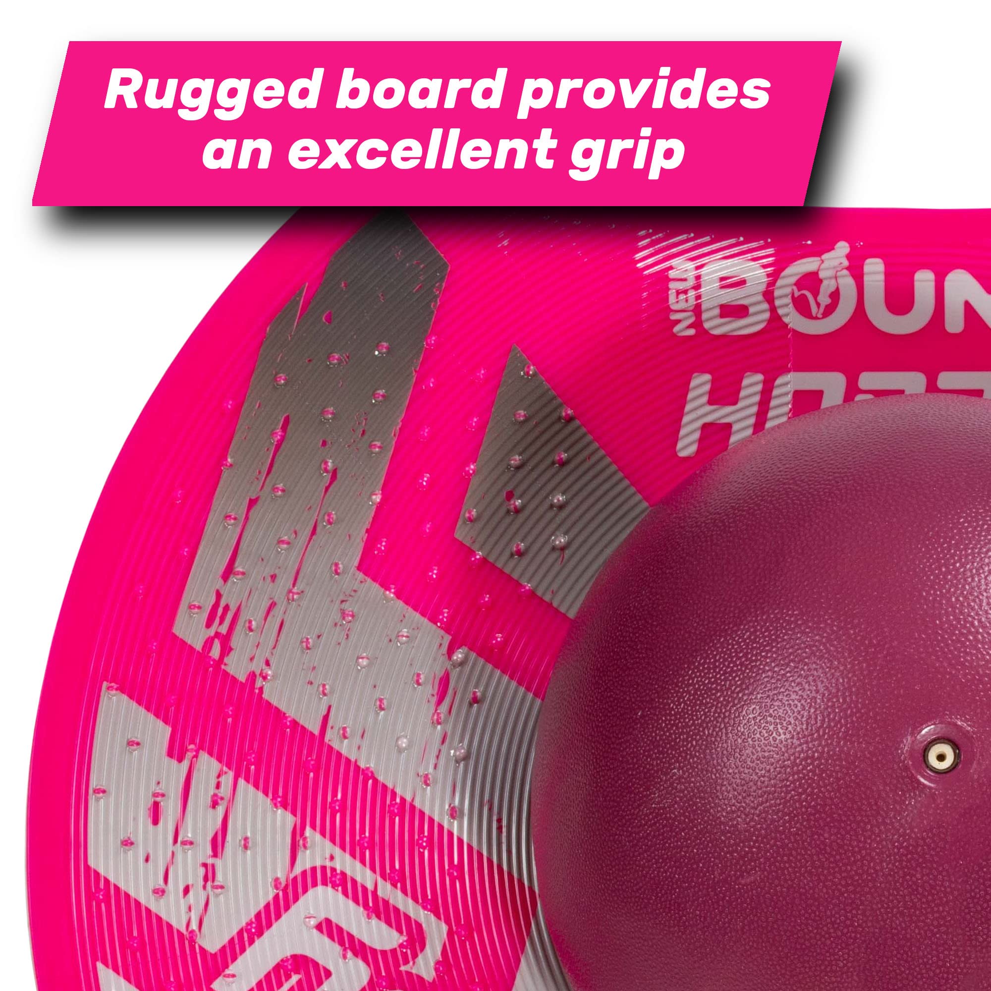 New Bounce Pogo Ball in action on grass promoting active outdoor play.