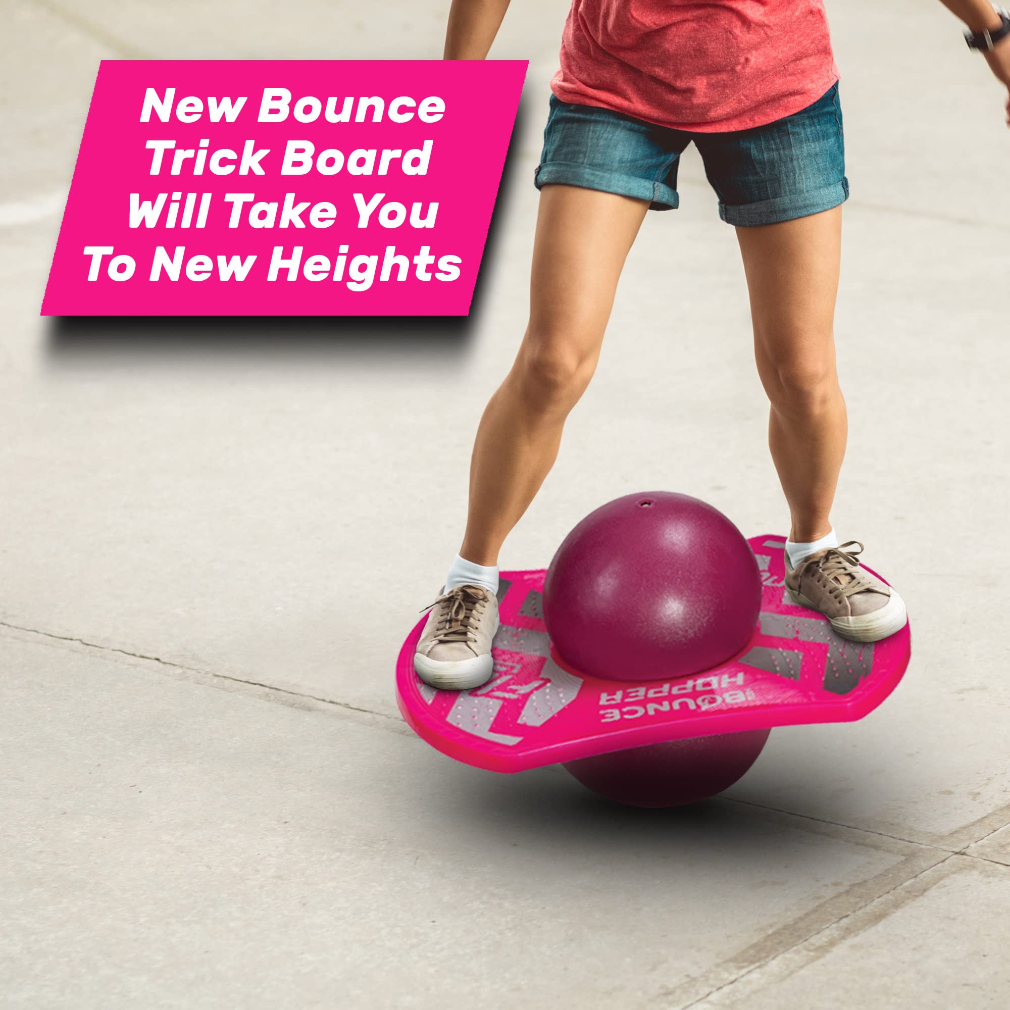 New Bounce Pogo Ball instruction sheet and safety tips for parents.