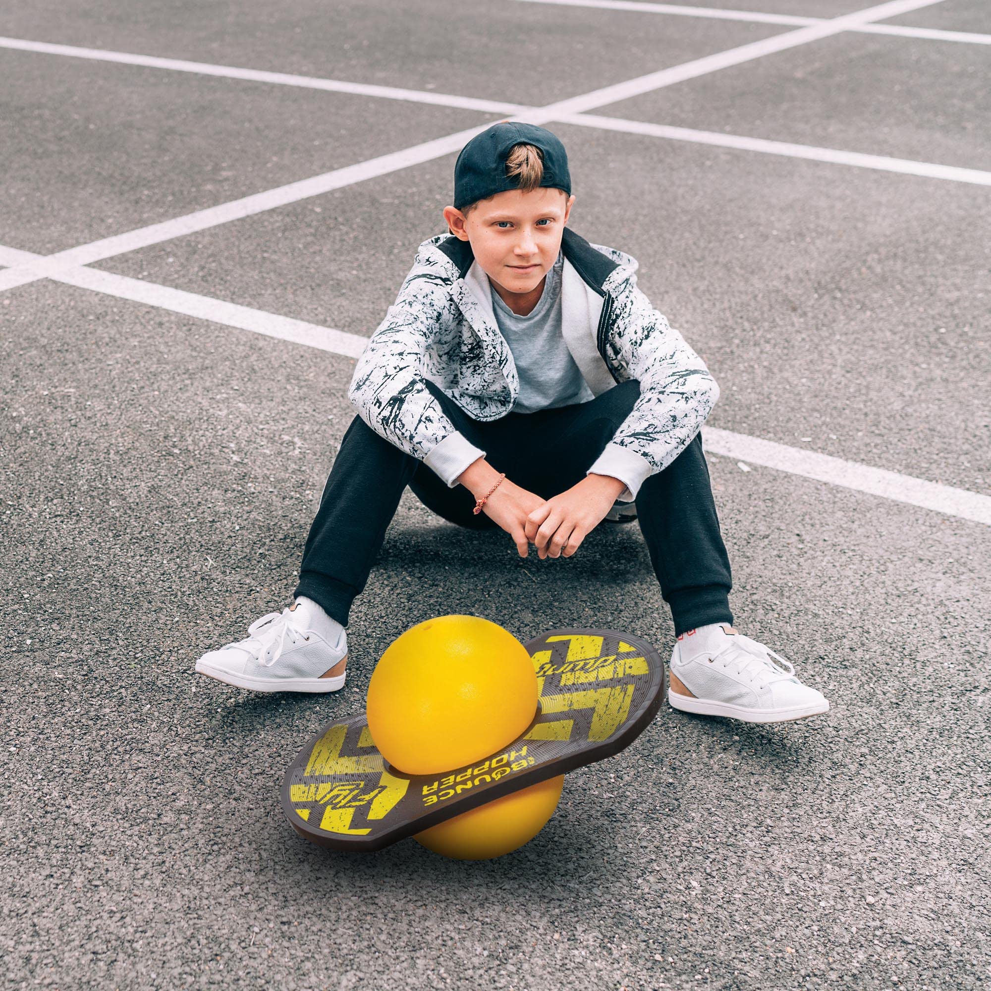 New Bounce Pogo Ball kid playing outdoors demonstrates active play.