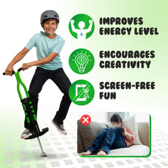New Bounce Pogo Stick vibrant colors inspire extended play sessions.