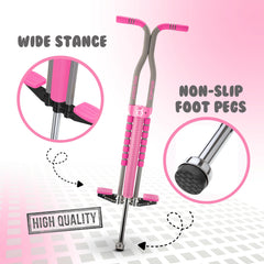 New Bounce Pogo Stick closeup emphasizes durable materials for long lasting use.