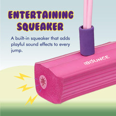 New Bounce Pogo Stick foam jumper - bright colors encourage active, imaginative play.