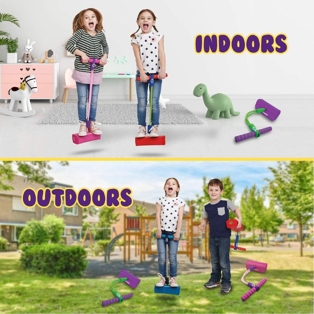 New Bounce Pogo Stick foam jumper - foam materials protect floors from scuffs.