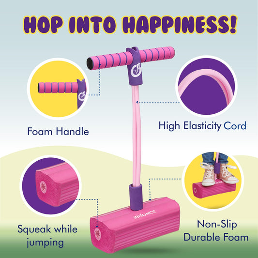 New Bounce Pogo Stick foam jumper - soft base cushions landing on floors.